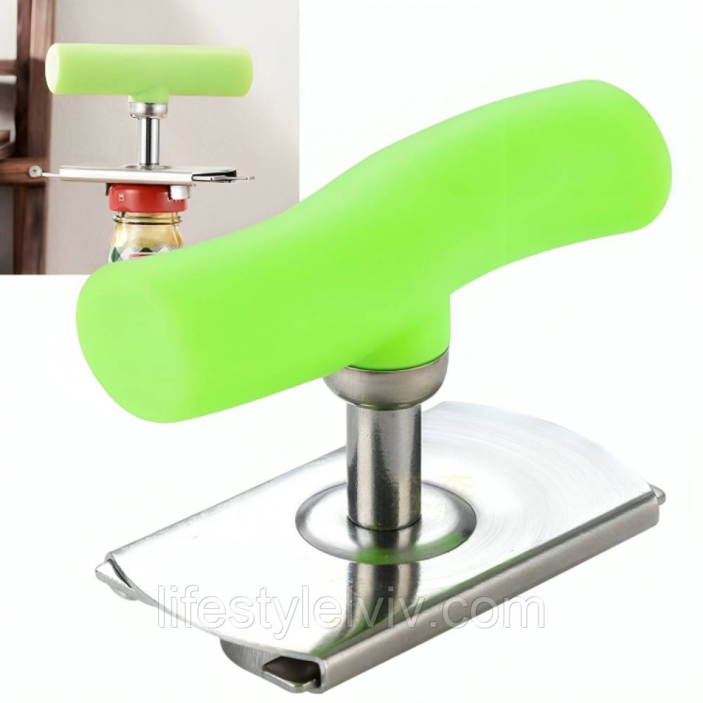 Відкривачка для банок, Зелений/відкривачка для консервів/ Ключ для гвинтових кришок/відкривачка, фото 1