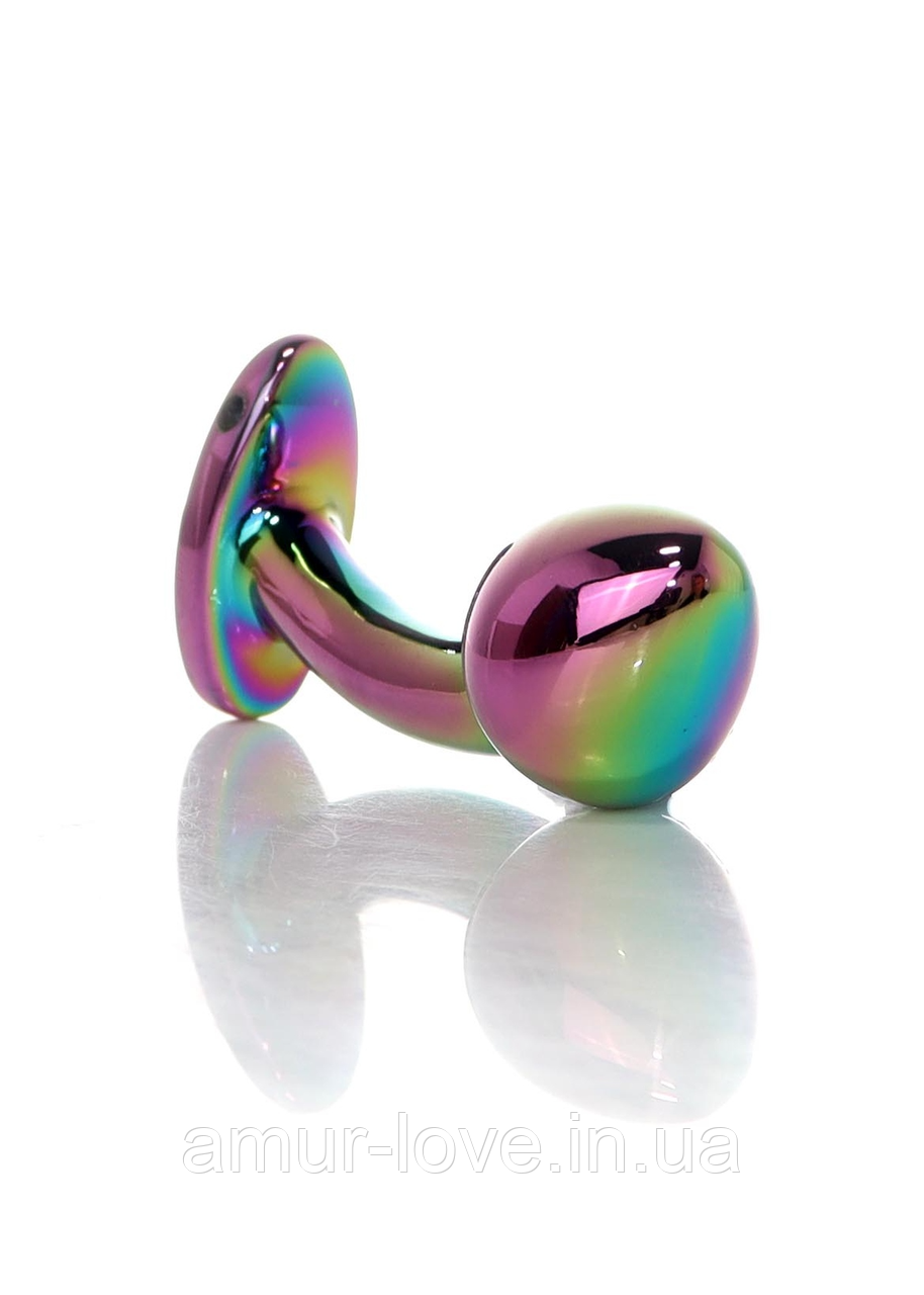 Анальний металевий корок Plug-Jewellery Multicolour Curved PLUG-S