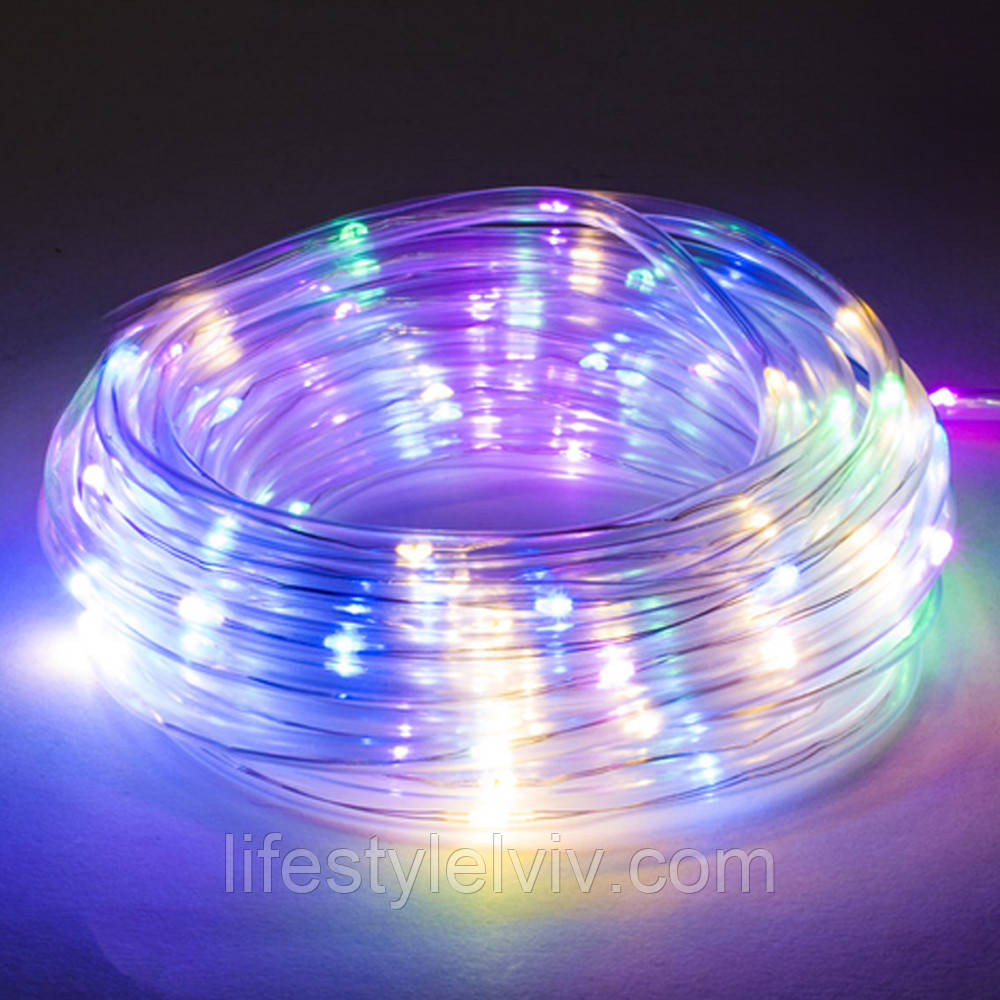 Гірлянда роса, від USB, 10м, 200LED, Мультиколор / Гірлянда світлодіодна / Новорічна гірлянда, фото 1