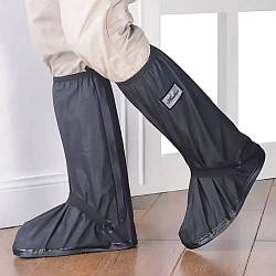 Бахіли від дощу, М, Чорний/Чохли на взуття від дощу/Бахіли на взуття водозахисні