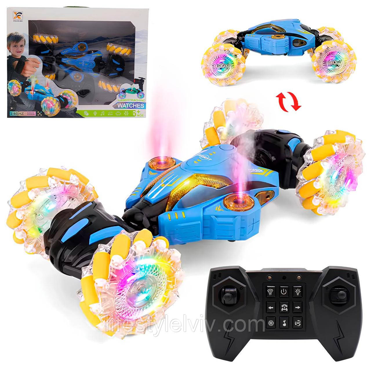 Машинка-перевертень з ефектом пари (31×15×8см), від USB, Watches XF601A / Машинка на радіокеруванні, фото 1