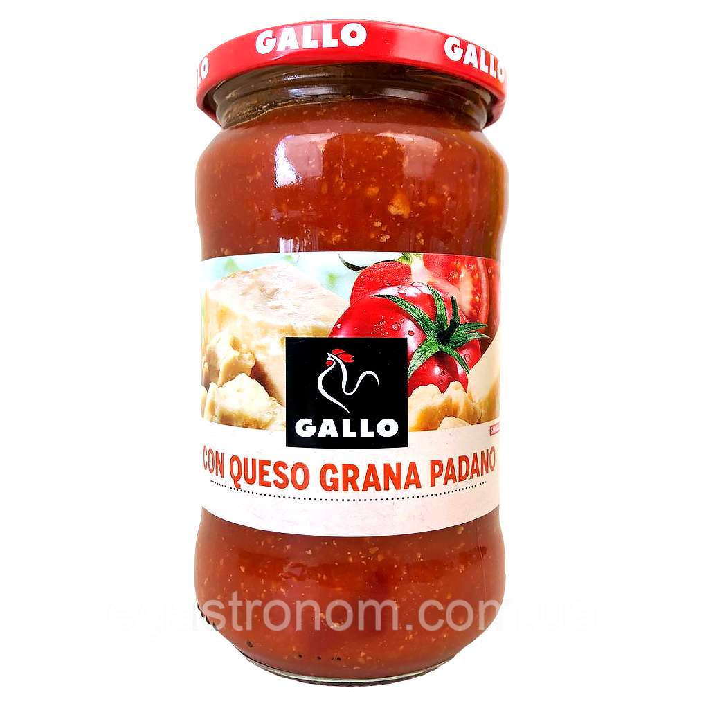 Соус томатний з сиром грана падано Галло Gallo salsa grana padano 350g 8шт/ящ (Код: 00-00017124)