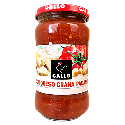 Соус томатний з сиром грана падано Галло Gallo salsa grana padano 350g 8шт/ящ (Код: 00-00017124)
