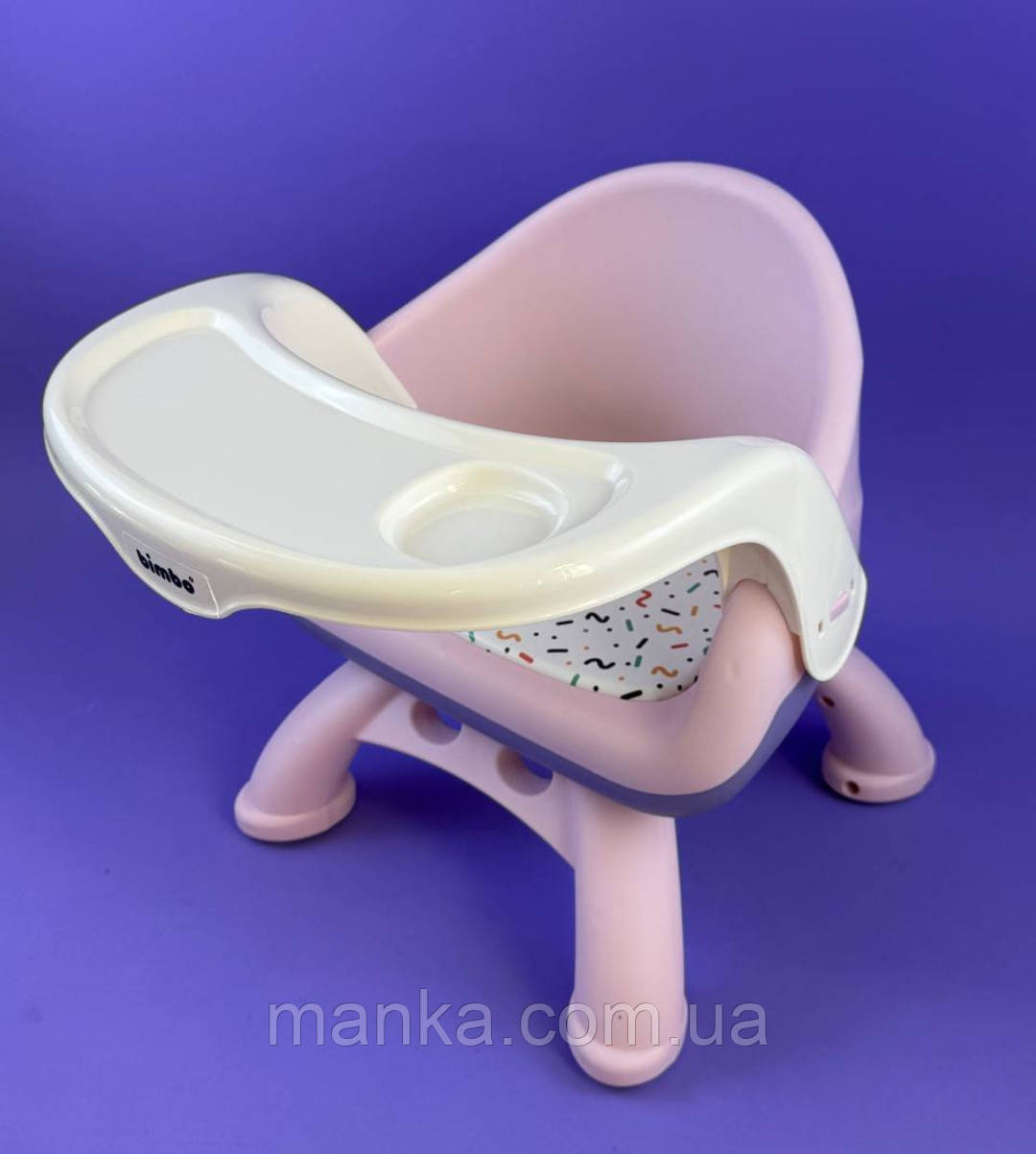 Пластиковий дитячий стілець BM-93497 "Bimbo", розмір зі столиком: 45х37х38 см, м’яка сидушка, бузковий
