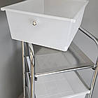 Етажерка-комод BS-1011-5 (Onder Mebli) на колесах, метал+пластик, 5 ящика, для ванної, салону, офісу, фото 5