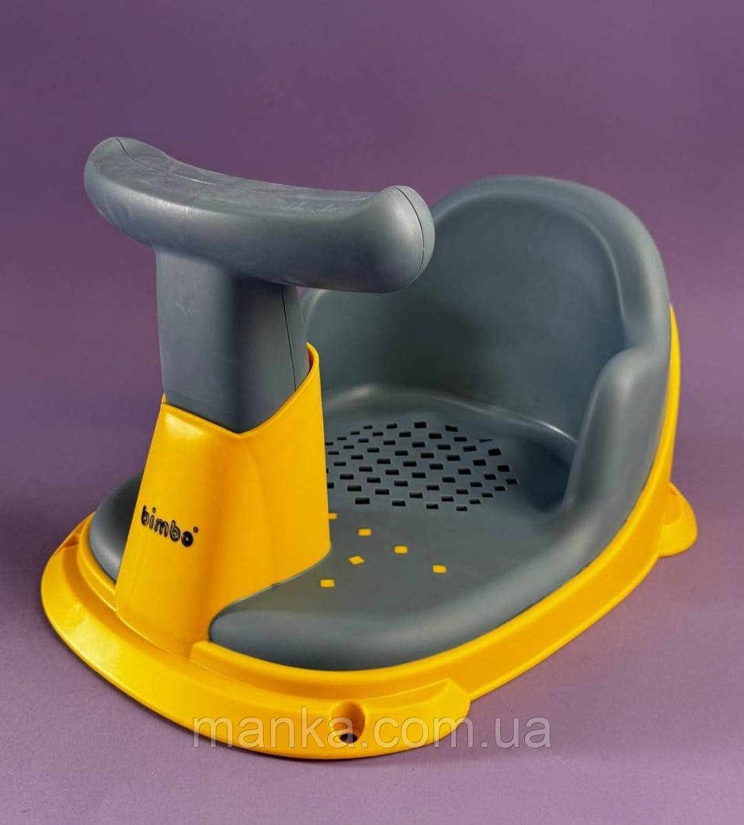 Сидіння дитяче у ванну підставка для ванни BM-18071 "Bimbo" синьо-жовта, 4 присоски, в коробці