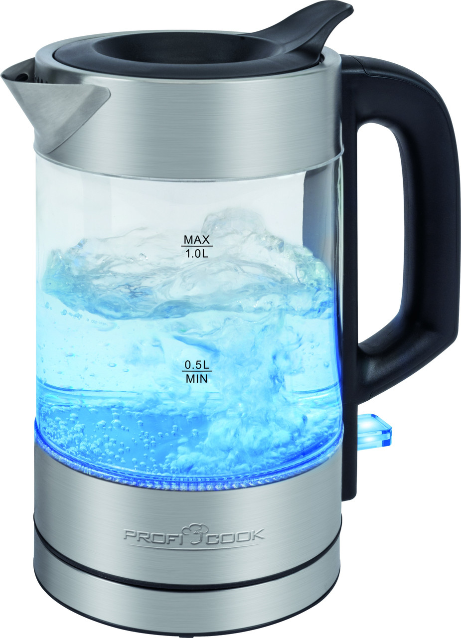 Чайник електричний скляний 0,5 л 1100 Вт ProfiCook PC-WKS 1228 G, фото 1
