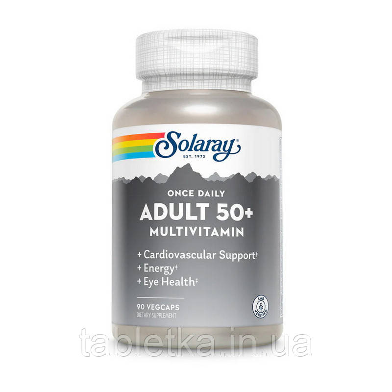 Solaray Once Daily Adult 50+ Multivitamin (90 veg caps)