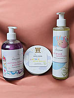 Дитячий косметичний набір гіпоалергенної косметики (шампунь+піна для ванни+крем) Soap Stories