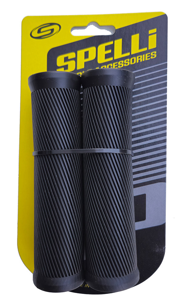 Грипси велосипедні Spelli SBG-6703 довжина 125 мм, чорні, фото 1
