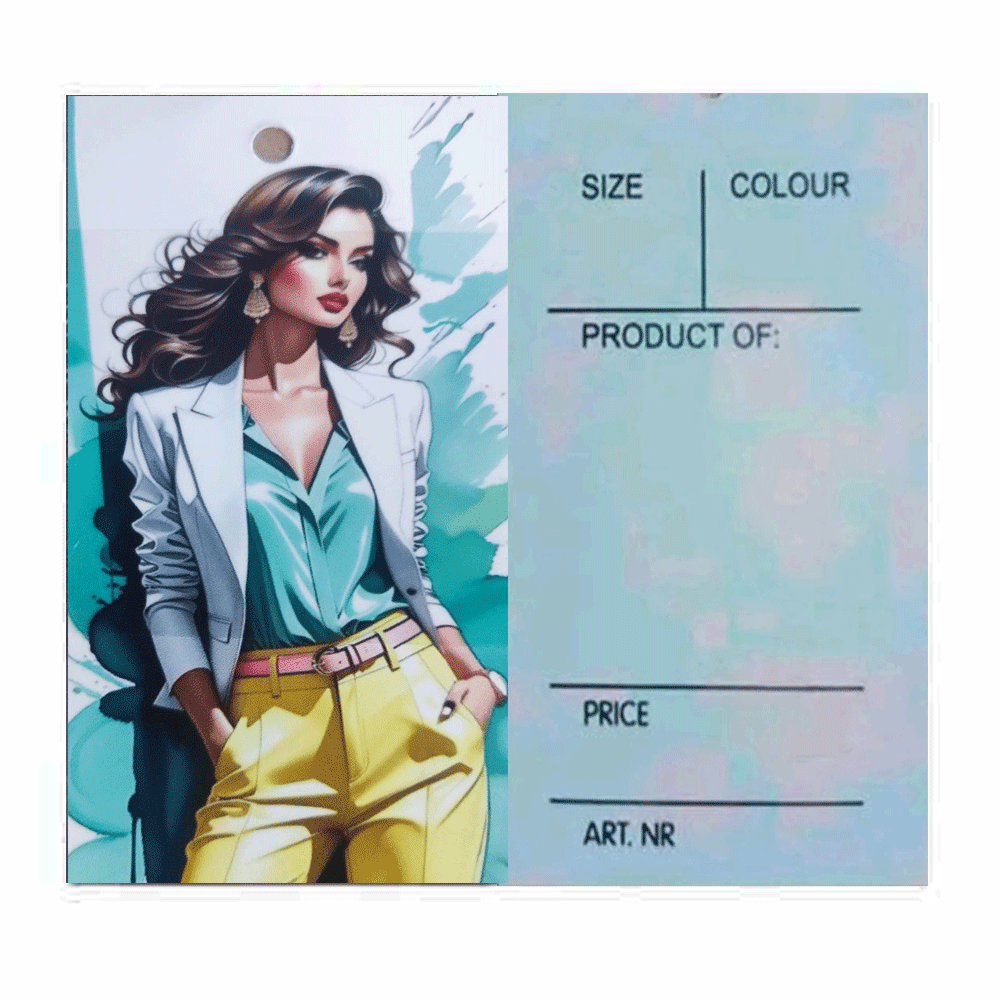 Бирки картонні Етикетки Паперові навісні для одягу картонний ярлик 1000 шт., фото 1