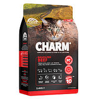Charm Grass-Fed Beef ЧАРМ БИЧКИ ВІДГОДОВАНІ НА ТРАВІ сухий беззерновий холістик корм для котів 5.4 кг