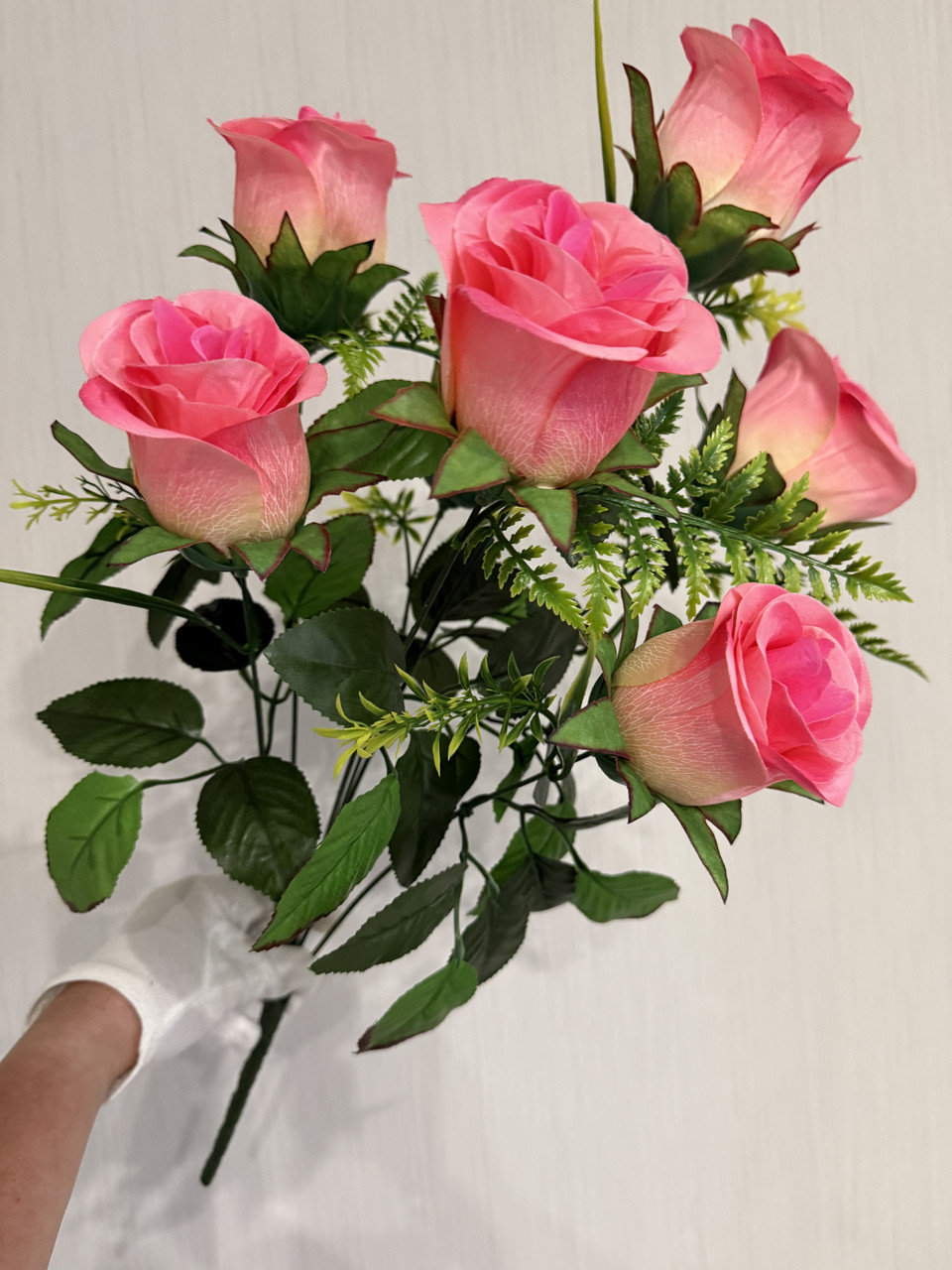 Штучні троянди . Букет штучних троянд з великими бутонами ( 65 см ), фото 1