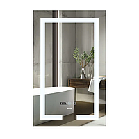 Дзеркало Mixxus HARD MR06-60x80-CASE з Led Touch, Anti-fog, димером, регулятором яскравості, годинником (MI7157)