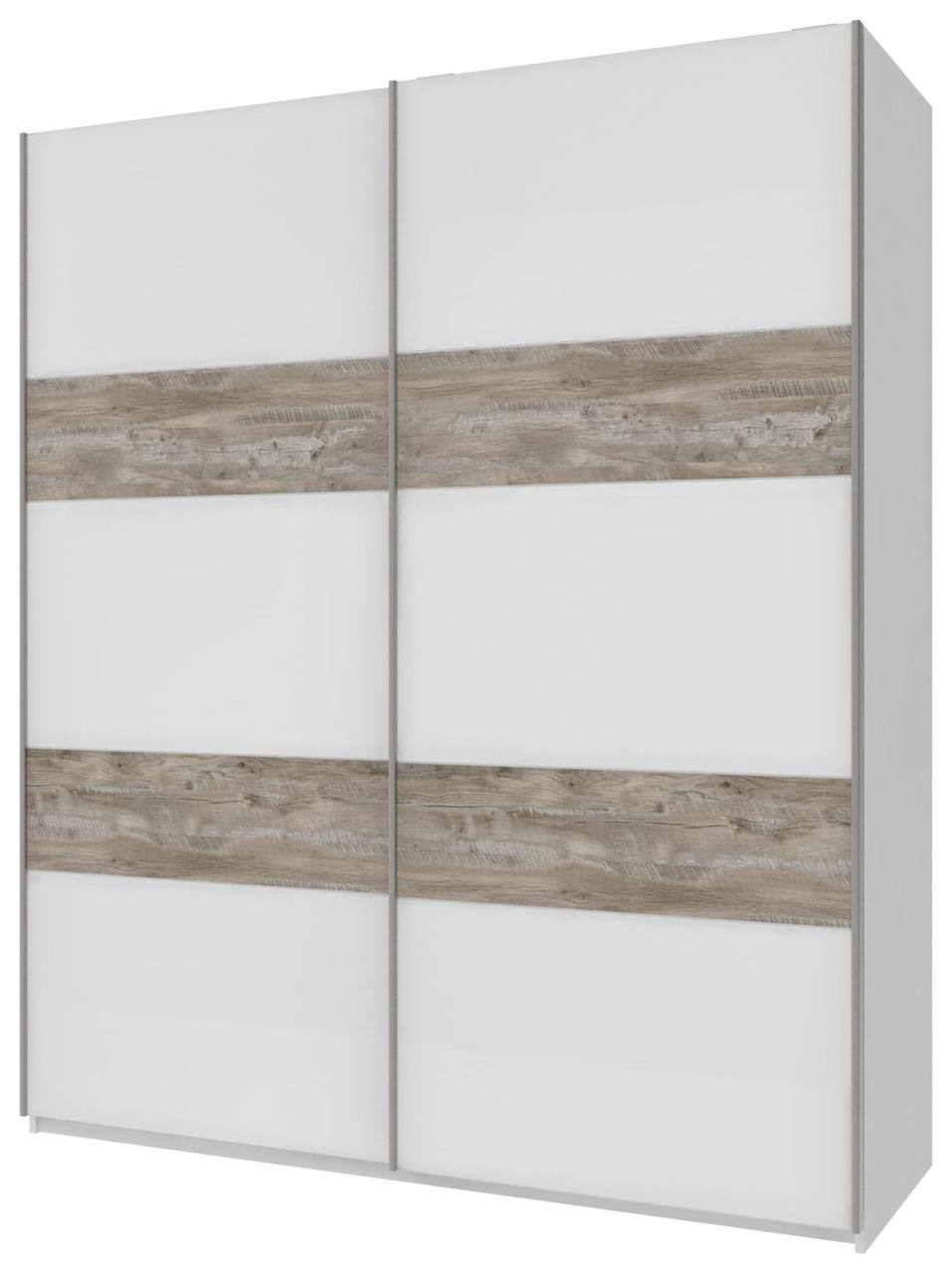Шафа-купе дводверна Doros L-Caiser 180х60х213 см Білий/Дуб-клондайк (DRS-011043)