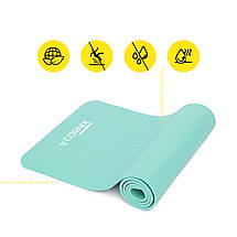 Килимок спортивний Cornix NBR 183 x 61 x 1 см для йоги та фітнесу XR-0248 Mint, фото 4