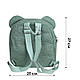 Дитячий рюкзак 6791 на одне відділення з зовнішньою кишенею ремінцем і вушками Green, фото 4