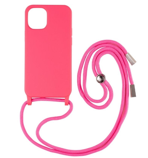 Силіконовий чохол для iPhone 11 Pro Max - Rope Strap Color case, Raspberry