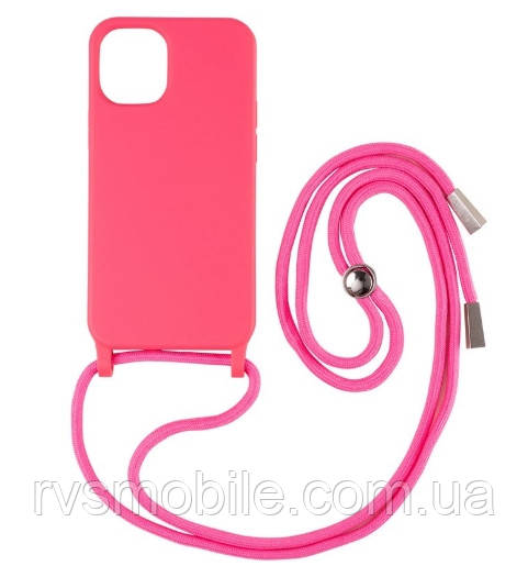 Силіконовий чохол для iPhone 11 Pro Max - Rope Strap Color case, Raspberry