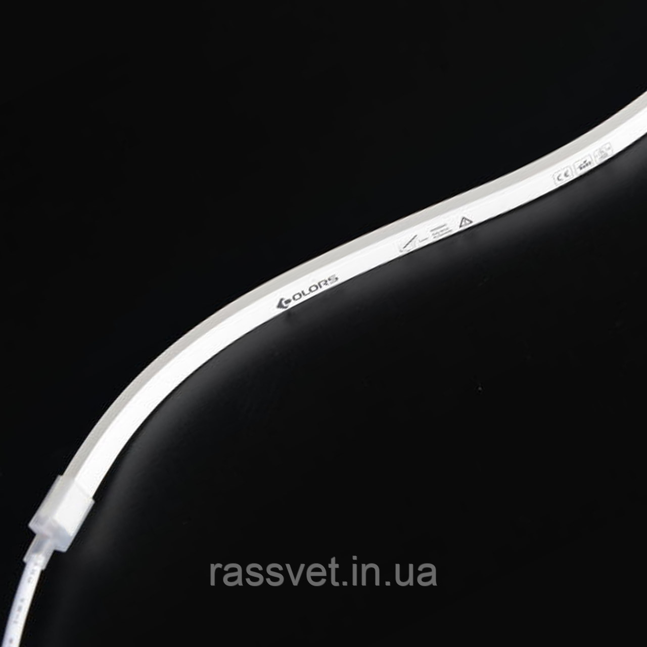 Гнучкий неон COLORS 24V IP65 7,2W 240Lm 3000K 5м (NMS0410-WW)