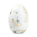 Набір столових приборів на 6 персон із неіржавкої сталі золоті 24 штуки в яйці TS Kitchen Білий мармур, фото 2