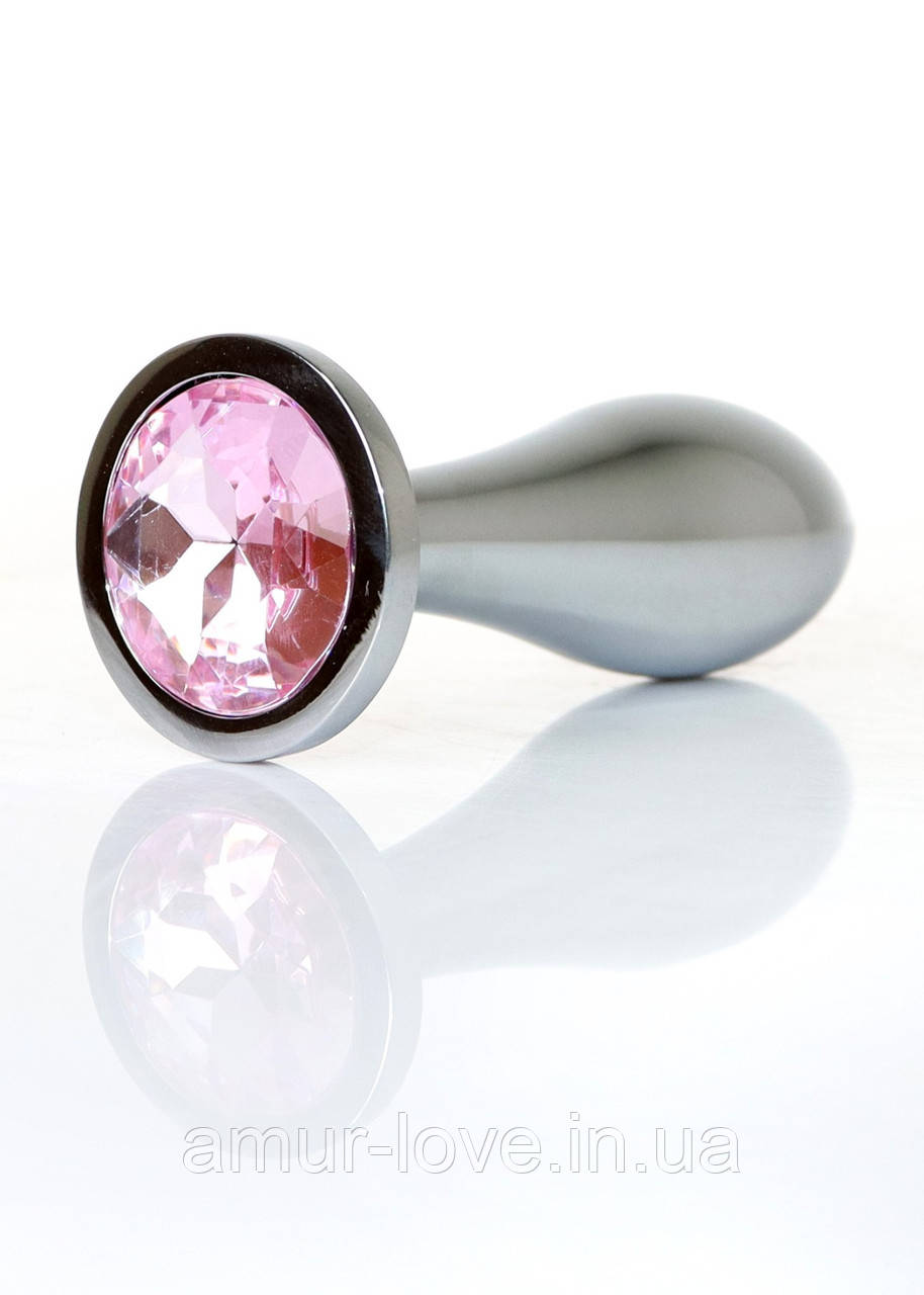 Анальна металева пробка Plug-Jewellery Silver PLUG-Rose M