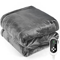 Електроковдра (плед) (9 режимів) Warm Home 180x130 WH-1813 Grey