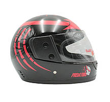 Мотошолом інтеграл дитячий F2 розмір XS 53-55 чорно-червоний матовий