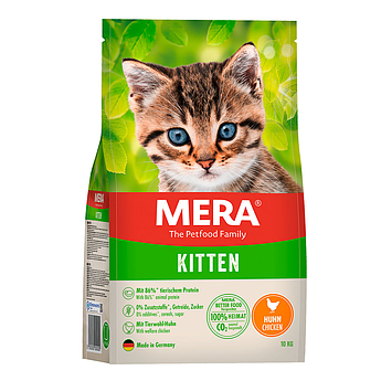 Сухой корм для кошенят з куркою MERA Cats Kitten Сhicken (Huhn) 400гр