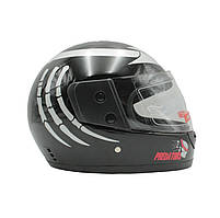 Мотошолом інтеграл дитячий F2 розмір XS 53-55 чорно-білий матовий