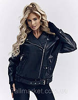 Жіноча куртка косуха з екошкіри. Батальна модель 2025.