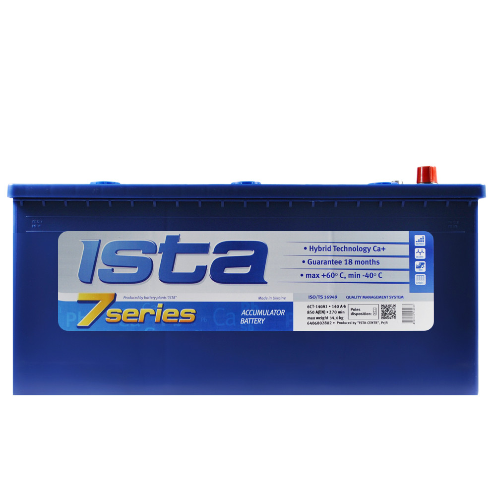 Автомобільний акумулятор ISTA 7 Series 140Ah 850A L+ (D4)