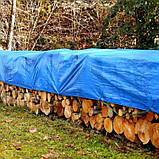 Тент Agreen 45 г/м² водонепроникний захисний для теплиць із тарпауліну 10х15 м Синій, фото 5