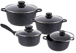 Набір каструль Edenberg із мармуровим антипригарним покриттям 8 предметів