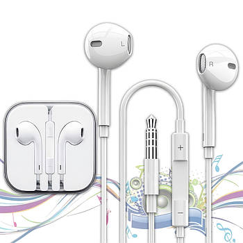 Дротові навушники-вкладиші з мікрофоном у пластиковій коробці Х4-80