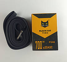 Велокамера 700х35/43С FV 48 Black Cat. Камера для велосипеда 700. Велосипедна камера 700х35