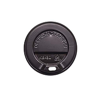 Кришки КВ-80 Чорні для стаканів (папер. 340,350мл) 50шт