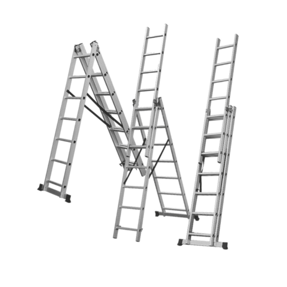 Драбина розкладна універсальна 12 сходинок ТМ SIGMA, фото 1