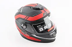 Мотошолом інтеграл закритий M 65 розмір L 59-60 чорно-червоний матовий