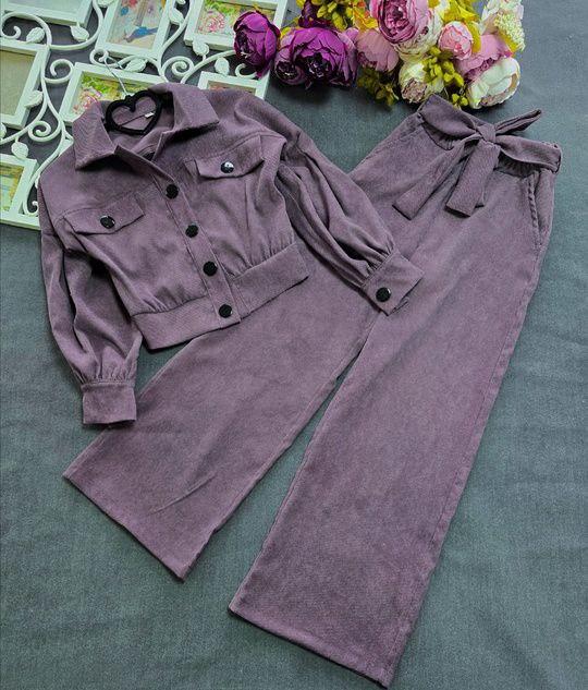 Костюм для дівчинки брючний мікровельвет Моллі, на зріст 134-158р.