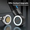 Посилений Магнітний кабель 540° "NNBili" 5A / 7pin / 1 м / 3 конектори (Lightning, micro USB, Type-C) Червоний, фото 6