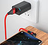 Посилений Магнітний кабель 540° "NNBili" 5A / 7pin / 1 м / 3 конектори (Lightning, micro USB, Type-C) Червоний, фото 7