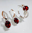 Срібний комплект з золотими накладками, фото 4