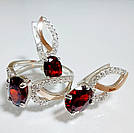 Срібний комплект з золотими накладками, фото 5