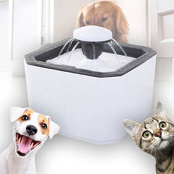 Автоматична напувалка-фонтанчик для тварин на 2.5 літра Pet Water FOUNTAIN USB
