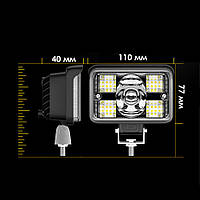 Світлодіодна фара DXZ H-DSY-YB-3C 17 LED-діодів водонепроникна шт., фото 3