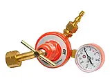 Редуктор пропановий з манометром БПО 5-3 для регулювання тиску маленький корпус (Повністю латунний), фото 3