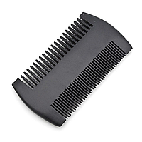 Дерев'яна кишенькова гребінець для бороди, вусів та волосся, чоловічий гребінь Sandalwood VZW09 Чорна
