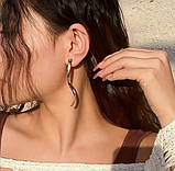 Жіночі сереєки "Вишукані лінії " , цвяшки, колір золото, фото 2