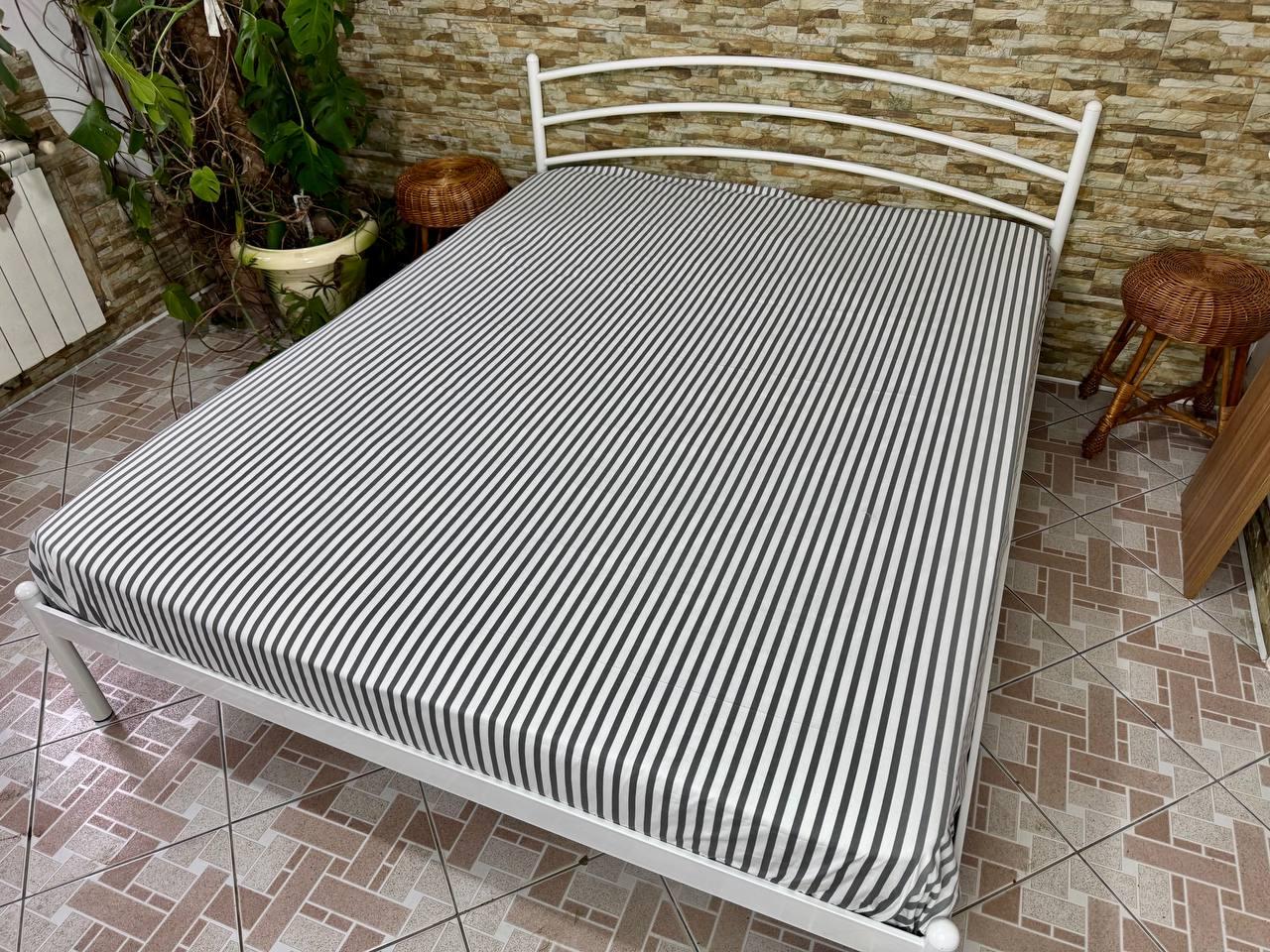 Простирадло на гумці двоспальне "Шум" | Бязь.160х200 см, фото 1